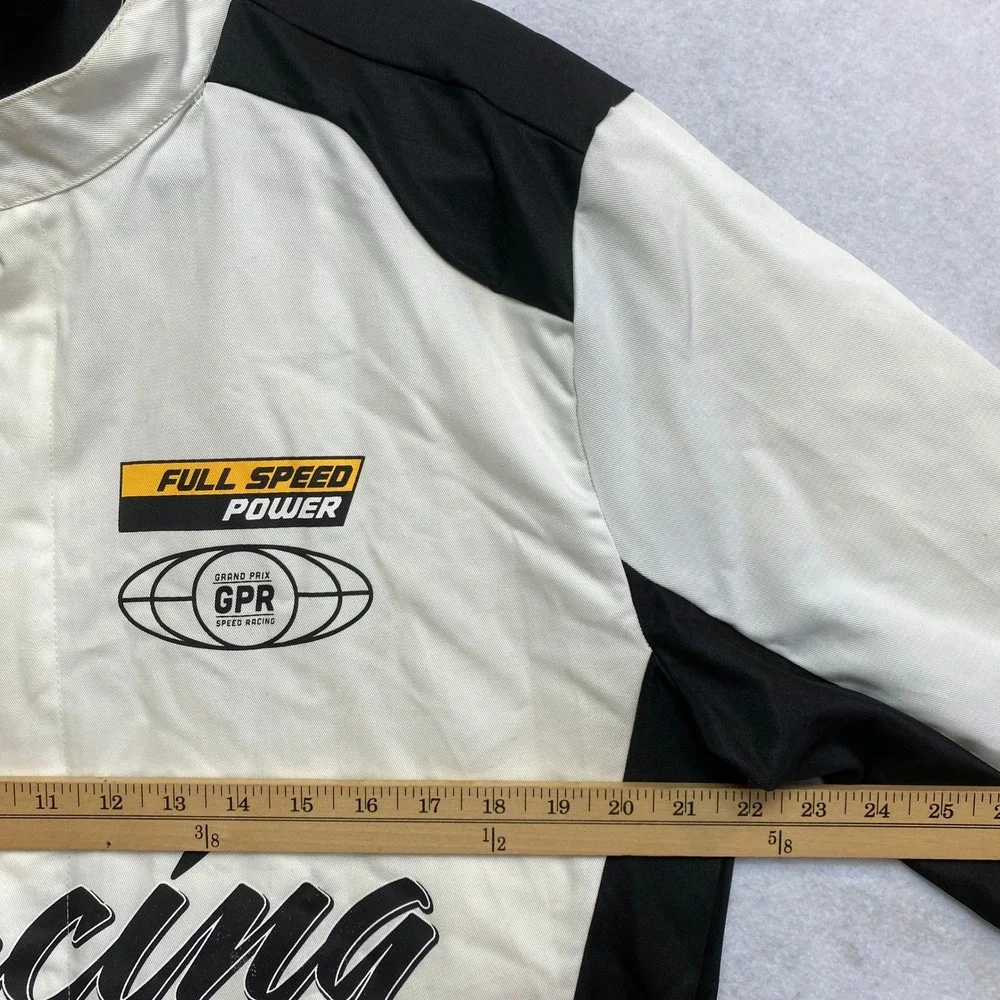 Spirit Racing Jumpsuit Unisex S/M White Black Nascar Moto Costume Coveralls - Picture 2 of 9